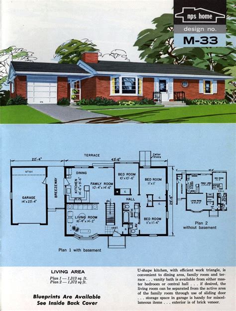 60s ranch style home plans.